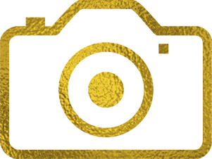 Instagram Highlights Camera Icon in Gold Foil